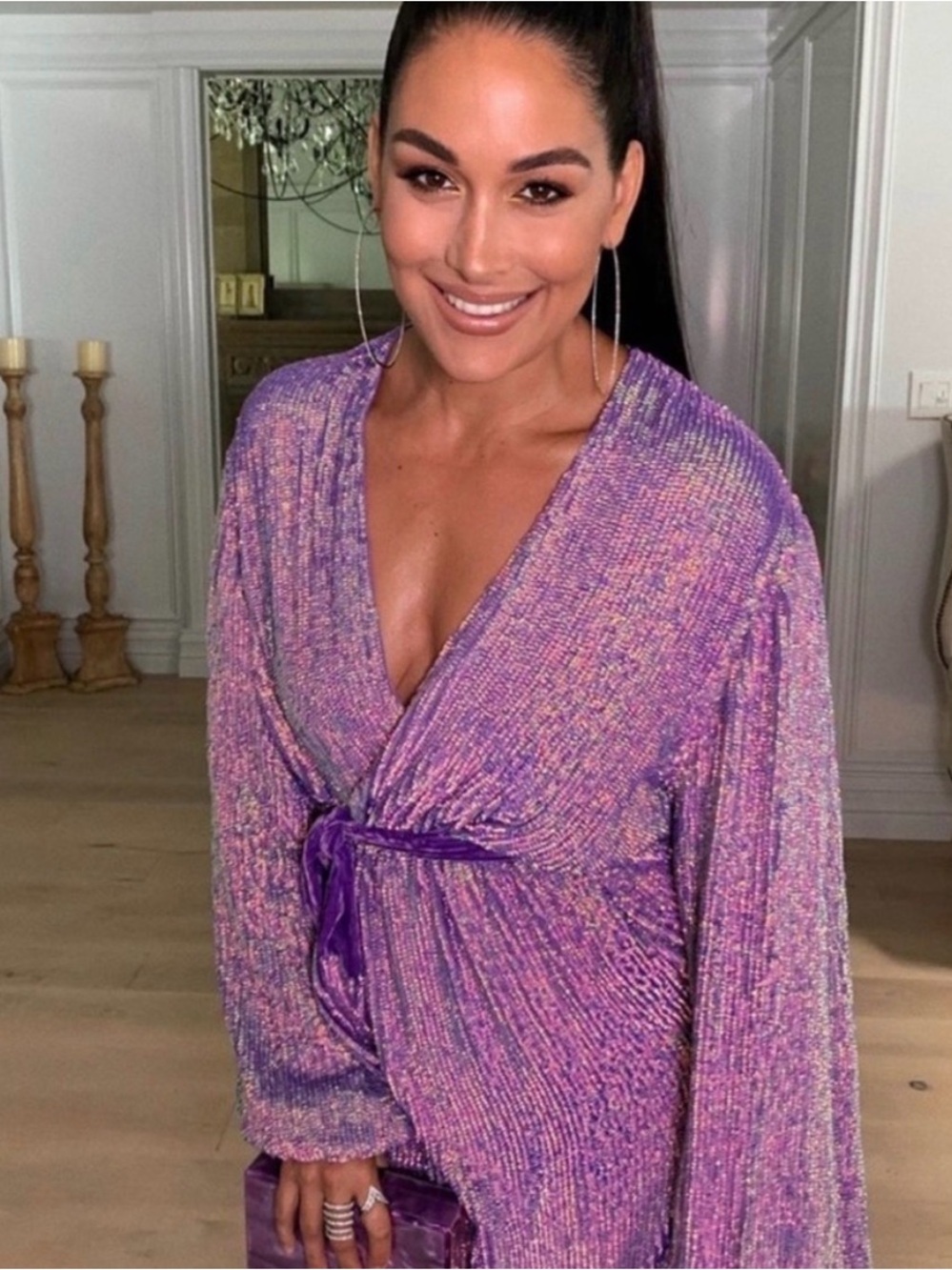 Retrofete Lavender Wrap Dress NWT Size Small - Picture 2 of 2